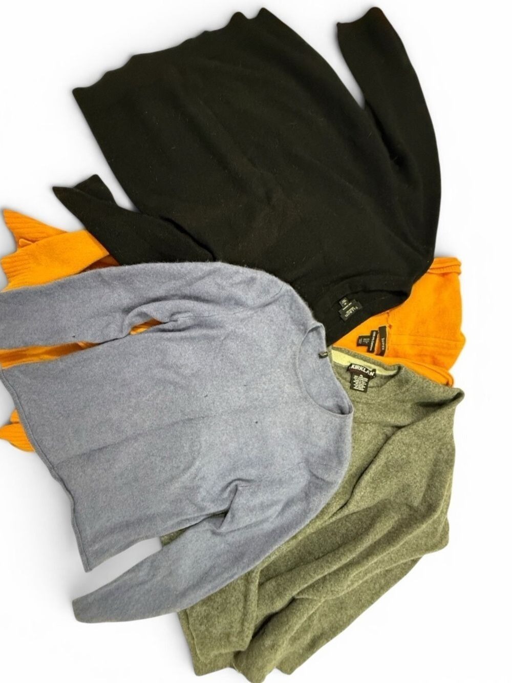 Cashmere Sweater Craft Bundle 4 Piece Mixed Color Upcycle Repair Craft Lot